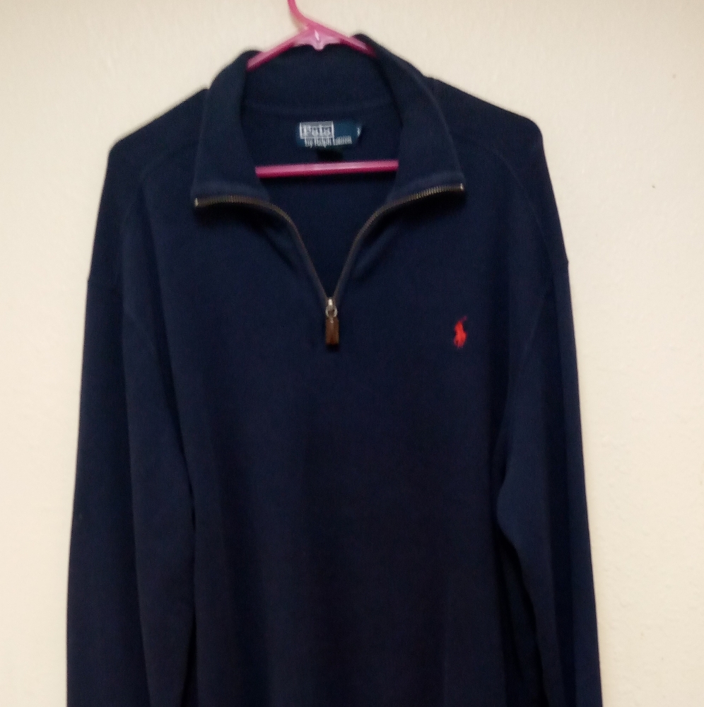 POLO RALPH LAUREN MEN'S SWEATER LONG SLEEVE SIZE XL BLUE